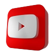 3D YouTube logo icon with red background and white play button, used to represent YouTube promotions or video-related services by a music marketing company